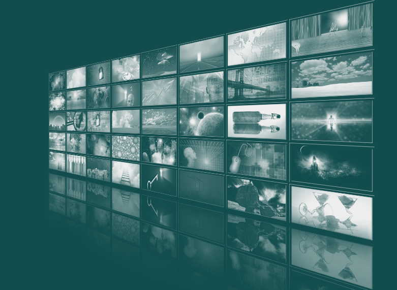 Wall of TV screens