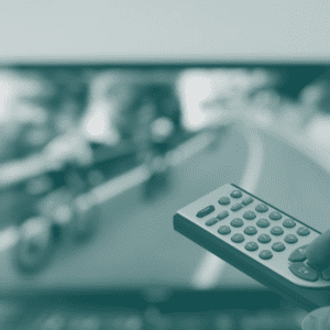 TV remote control in lounge room