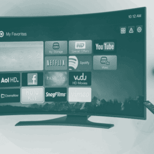 TV screen with multiple apps