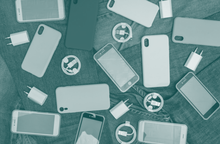 Collection of smartphones